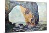 The Rocky Cliffs of ?retat (La Porte Man)-Claude Monet-Mounted Art Print