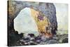 The Rocky Cliffs of ?retat (La Porte Man)-Claude Monet-Stretched Canvas