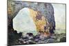 The Rocky Cliffs of ?retat (La Porte Man)-Claude Monet-Mounted Premium Giclee Print
