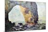 The Rocky Cliffs of ?retat (La Porte Man)-Claude Monet-Mounted Art Print