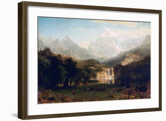 The Rocky Mountains, Lander's Peak, 1863-Albert Bierstadt-Framed Giclee Print