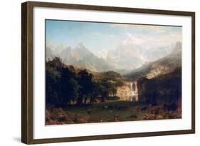 The Rocky Mountains, Lander's Peak, 1863-Albert Bierstadt-Framed Giclee Print