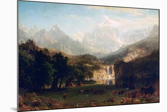 The Rocky Mountains, Lander's Peak, 1863-Albert Bierstadt-Mounted Giclee Print