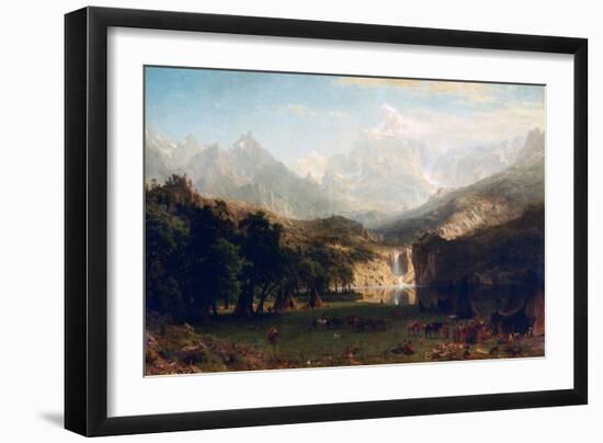 The Rocky Mountains, Lander's Peak, 1863-Albert Bierstadt-Framed Premium Giclee Print