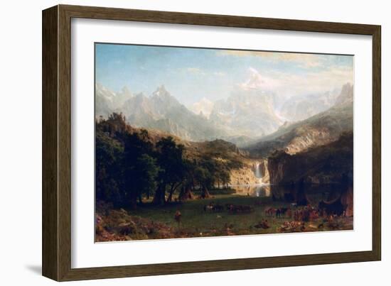 The Rocky Mountains, Lander's Peak, 1863-Albert Bierstadt-Framed Giclee Print