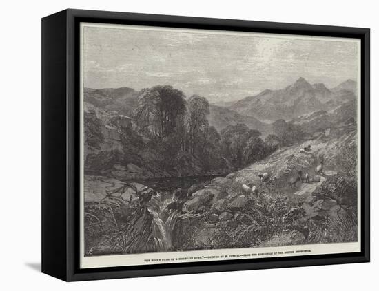 The Rocky Path of a Mountain Burn-Henry Jutsum-Framed Stretched Canvas