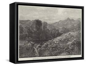 The Rocky Path of a Mountain Burn-Henry Jutsum-Framed Stretched Canvas