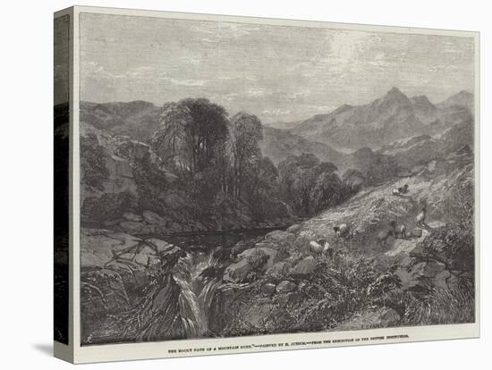 The Rocky Path of a Mountain Burn-Henry Jutsum-Stretched Canvas