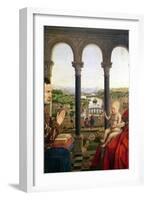 The Rolin Madonna, Detail of the View Between the Columns, circa 1435-Jan van Eyck-Framed Giclee Print