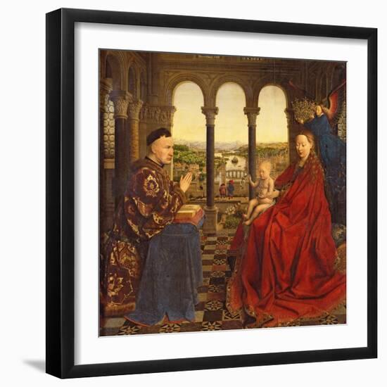 The Rolin Madonna (La Vierge De Chancelier Rolin), circa 1435-Jan van Eyck-Framed Giclee Print