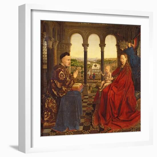 The Rolin Madonna (La Vierge De Chancelier Rolin), circa 1435-Jan van Eyck-Framed Giclee Print