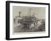 The Roller Steamer Ernest Bazin Leaving Havre on a Trial Trip-Henri Lanos-Framed Giclee Print