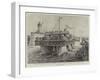 The Roller Steamer Ernest Bazin Leaving Havre on a Trial Trip-Henri Lanos-Framed Giclee Print