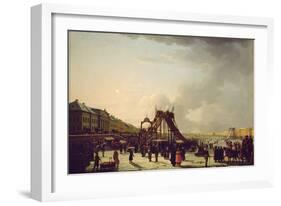 The Rollercoasters on the Neva in St. Petersburg, 1803-null-Framed Giclee Print