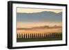 The Rolling Hills and Green Fields at Sunrise, Tuscany, Italy-lkunl-Framed Photographic Print