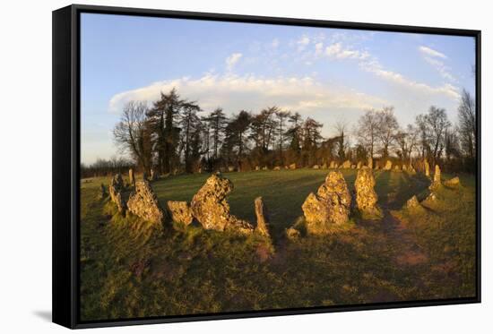 The Rollright Stones, a Bronze Age Stone Circle, Chipping Norton, Oxfordshire, Cotswolds, England-Stuart Black-Framed Stretched Canvas