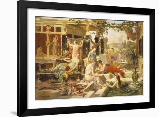 The Roman Bath-Emmanuel Oberhausen-Framed Giclee Print