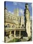 The Roman Baths, Bath, Avon, England, UK-Roy Rainford-Stretched Canvas