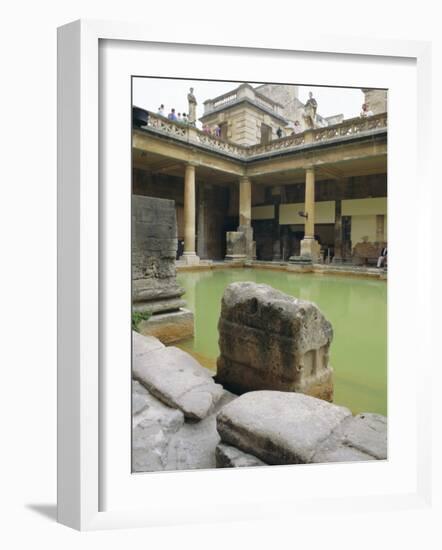 The Roman Baths, Bath, Avon, England, UK-Fraser Hall-Framed Photographic Print