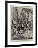 The Roman Catholic Procession in Honour of the Fete Dieu at Dinan-Frederic De Haenen-Framed Giclee Print