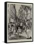 The Roman Catholic Procession in Honour of the Fete Dieu at Dinan-Frederic De Haenen-Framed Stretched Canvas