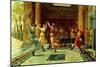 The Roman Dance (Oil on Canvas)-Ettore Forti-Mounted Giclee Print