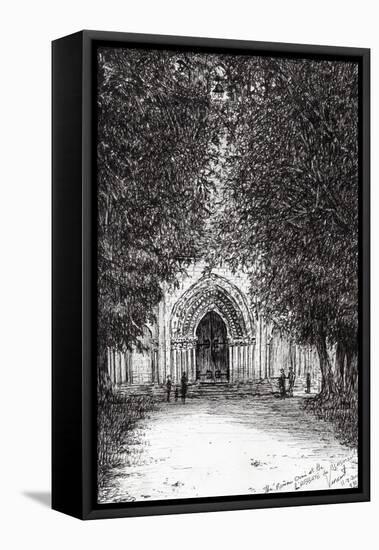 The Roman Door, L'Abbey De Blassimon, 2010-Vincent Alexander Booth-Framed Stretched Canvas