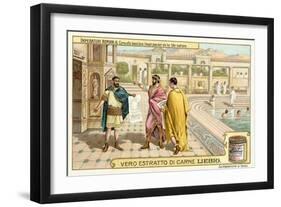 The Roman Emperor Caracalla Inspecting Public Baths He Had Built-null-Framed Giclee Print