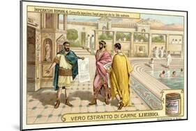 The Roman Emperor Caracalla Inspecting Public Baths He Had Built-null-Mounted Giclee Print