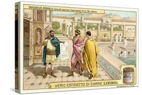 The Roman Emperor Caracalla Inspecting Public Baths He Had Built-null-Stretched Canvas