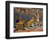 The Roman Emperor Commodus Fires an Arrow to Subdue a Leopard Which Has Escaped-Jan van der Straet-Framed Giclee Print