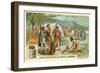 The Roman Emperor Trajan Camped on the Banks of the Danube-null-Framed Giclee Print