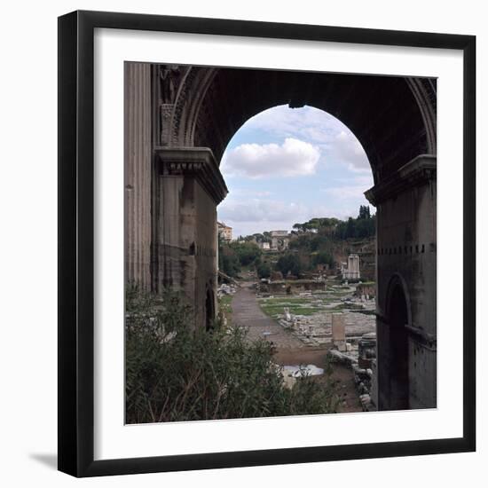 The Roman Forum and Arch of Septimus Severus, 3rd Century-CM Dixon-Framed Photographic Print