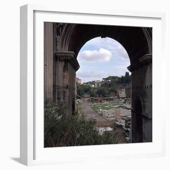 The Roman Forum and Arch of Septimus Severus, 3rd Century-CM Dixon-Framed Photographic Print