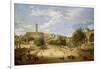 The Roman Forum and the Campidoglio Seen from the Arch of Constantine, 1751-Giovanni Paolo Pannini-Framed Giclee Print