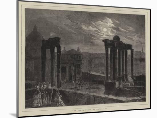 The Roman Forum by Moonlight-Charles Auguste Loye-Mounted Giclee Print