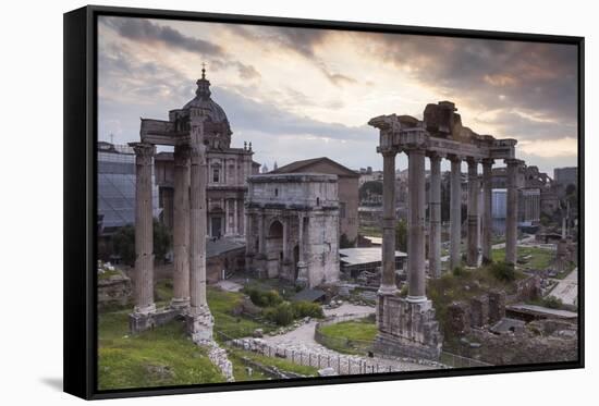 The Roman Forum (Foro Romano), Rome, Lazio, Italy, Europe-Julian Elliott-Framed Stretched Canvas