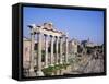 The Roman Forum in Rome, Lazio, Italy-Roy Rainford-Framed Stretched Canvas