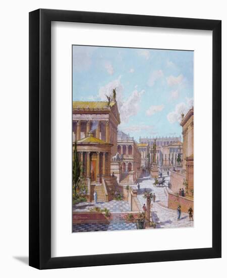 The Roman Forum of Antiquity, 1914-Theodor Josef Hubert Hoffbauer-Framed Premium Giclee Print