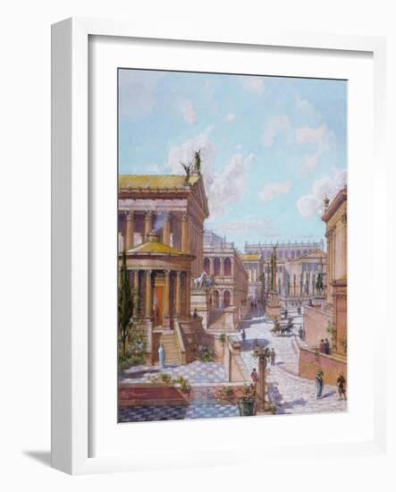 The Roman Forum of Antiquity, 1914-Theodor Josef Hubert Hoffbauer-Framed Giclee Print