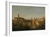 The Roman Forum Seen from the Farnese Gardens-Jean-Baptiste-Camille Corot-Framed Giclee Print