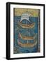 The Roman Galleys. Mosaic from Ravenna, Copy-null-Framed Giclee Print