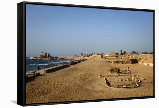 The Roman Hippodrome, Caesarea, Israel, Middle East-Yadid Levy-Framed Stretched Canvas