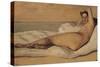 The Roman Odalisque (Marietta) 1843-Jean-Baptiste-Camille Corot-Stretched Canvas