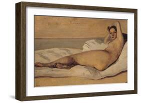 The Roman Odalisque (Marietta) 1843-Jean-Baptiste-Camille Corot-Framed Giclee Print