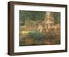 The Roman Ruins in the Gardens of Schonbrunn Palace-Ferdinand Georg Waldmuller-Framed Giclee Print