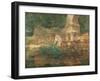 The Roman Ruins in the Gardens of Schonbrunn Palace-Ferdinand Georg Waldmuller-Framed Giclee Print