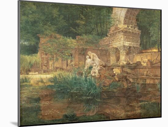 The Roman Ruins in the Gardens of Schonbrunn Palace-Ferdinand Georg Waldmuller-Mounted Giclee Print