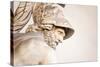 The Roman Sculpture of Menelaus Supporting the Body of Patroclus-magann-Stretched Canvas