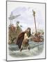 The Roman standard bearer of the 10th legion landing in Britain, 55BC (1864)-James William Edmund Doyle-Mounted Giclee Print